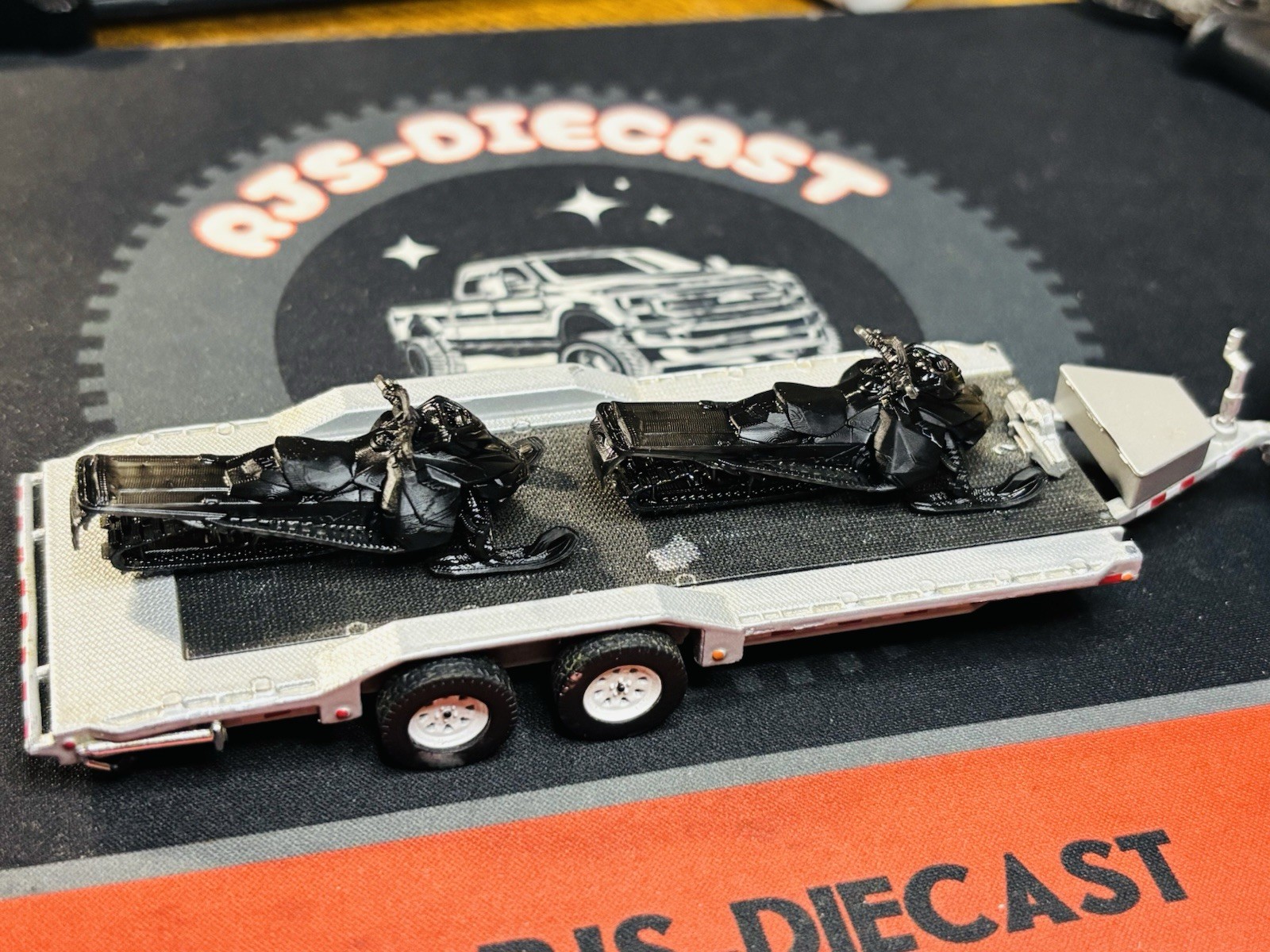 1/64 “black” 3D Printed 1x Snowmobile For Farm Diecast Diorama Greenlight