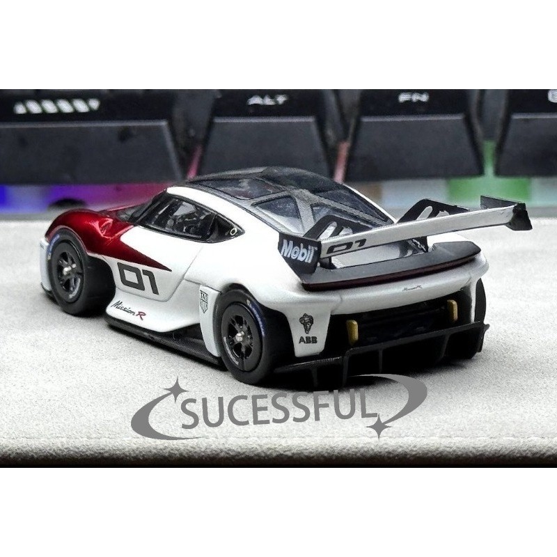 Red #1 Porsche Mission R Karium 1/64 Diecast Metal Collector Display