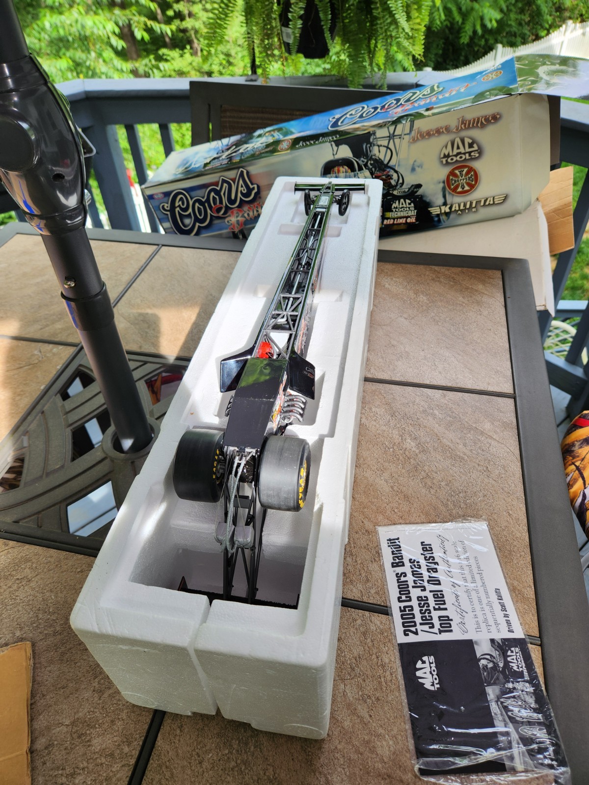 Scott Kalitta Signed 2005 Coors Bandit Jesse James Top Fuel Dragster 1:16 COA