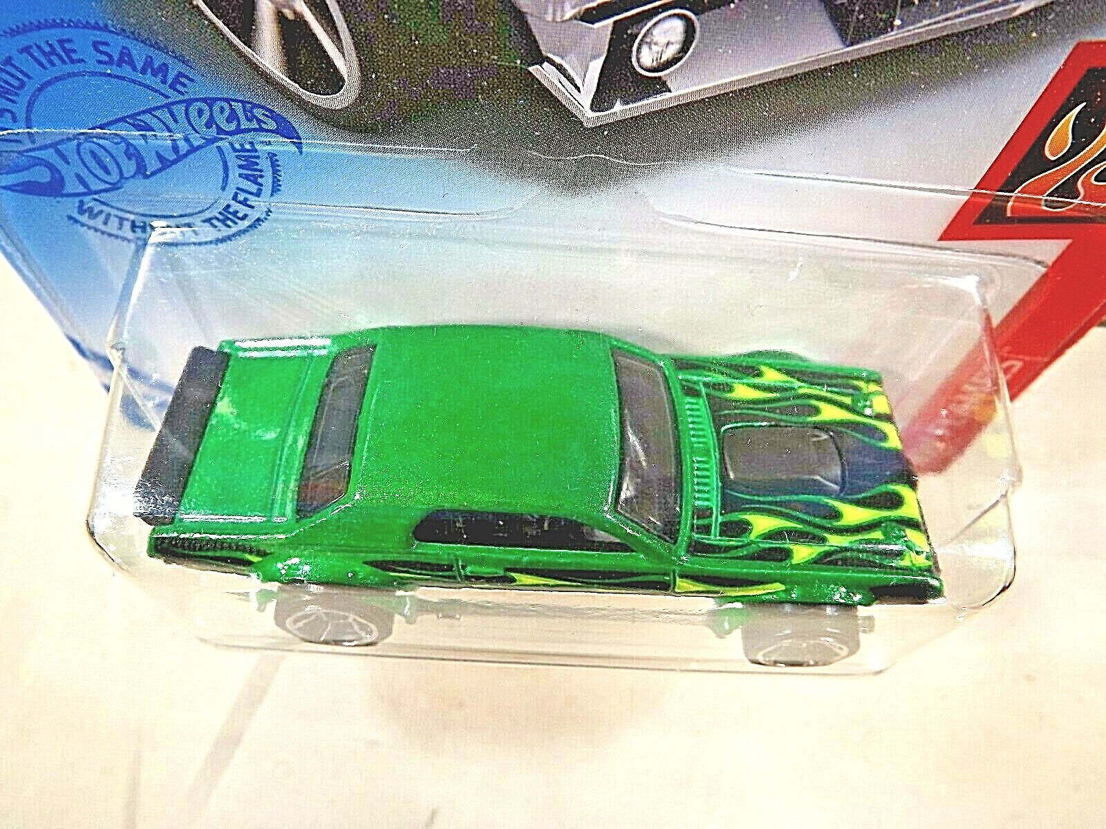 2021 Hot Wheels #207 HW Flames 2/5 ’68 MERCURY COUGAR Green w/Chrome MC5 Spokes