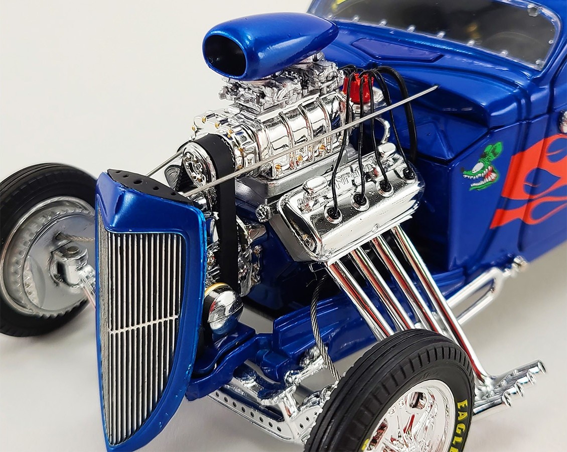 GMP 1/18: Rat Fink Blown 34 Ford Coupe Hemi Hot Rod Dragster L.E.
