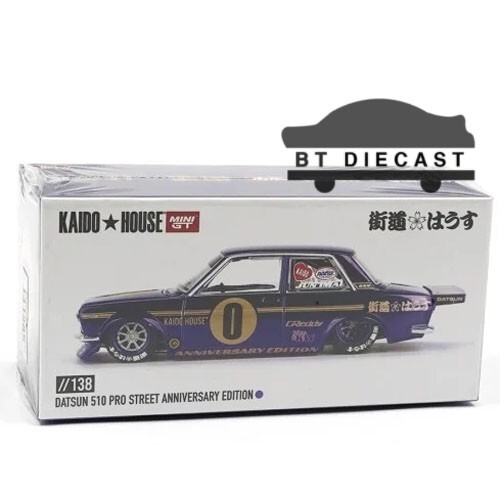 MINI GT KAIDO HOUSE DATSUN 510 PRO STREET ANNIVERSARY 1/64 PURPLE KHMG138