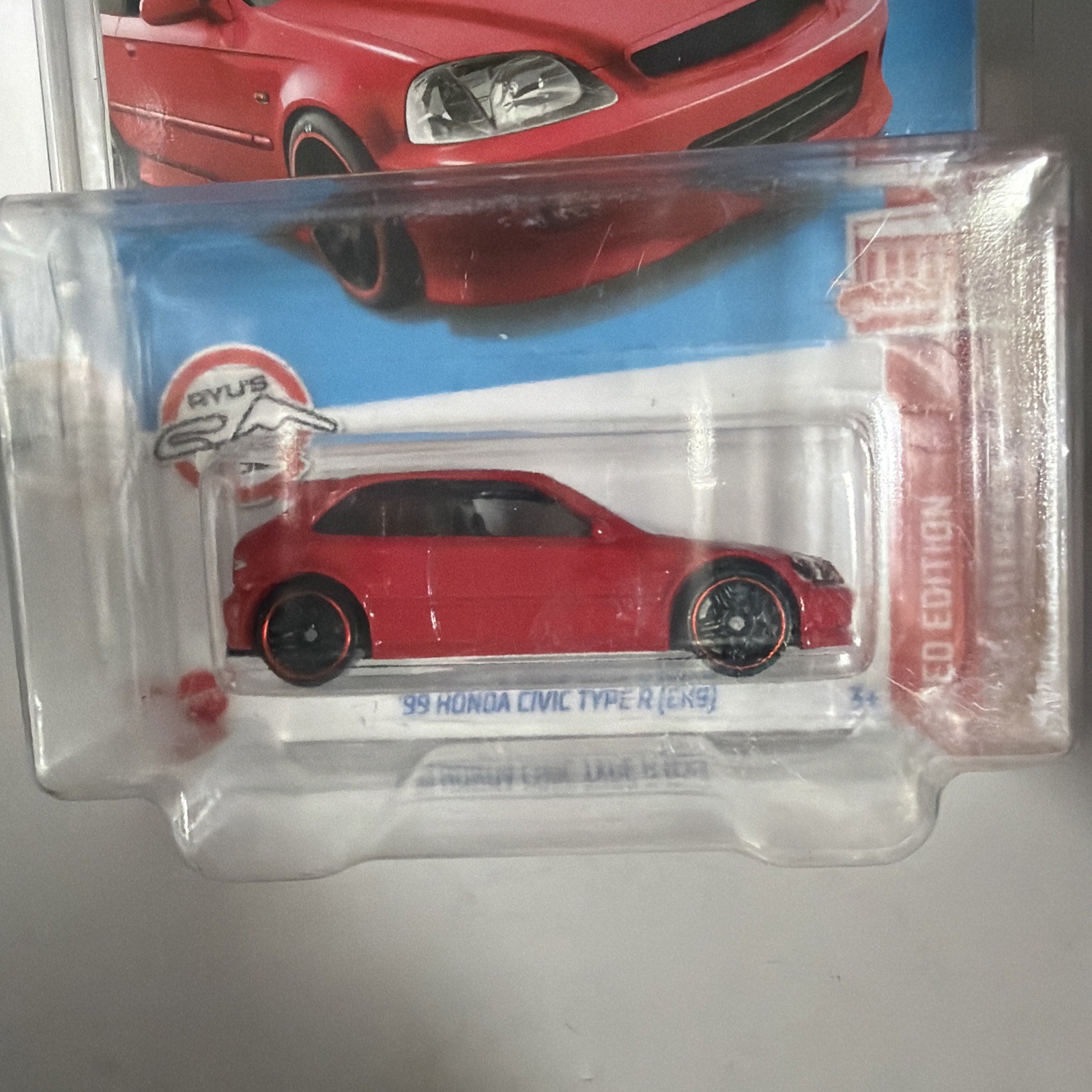Hot Wheels #125/250 Red Edition 6/12 ’99 Honda Civic Type R (EK9) in Red
