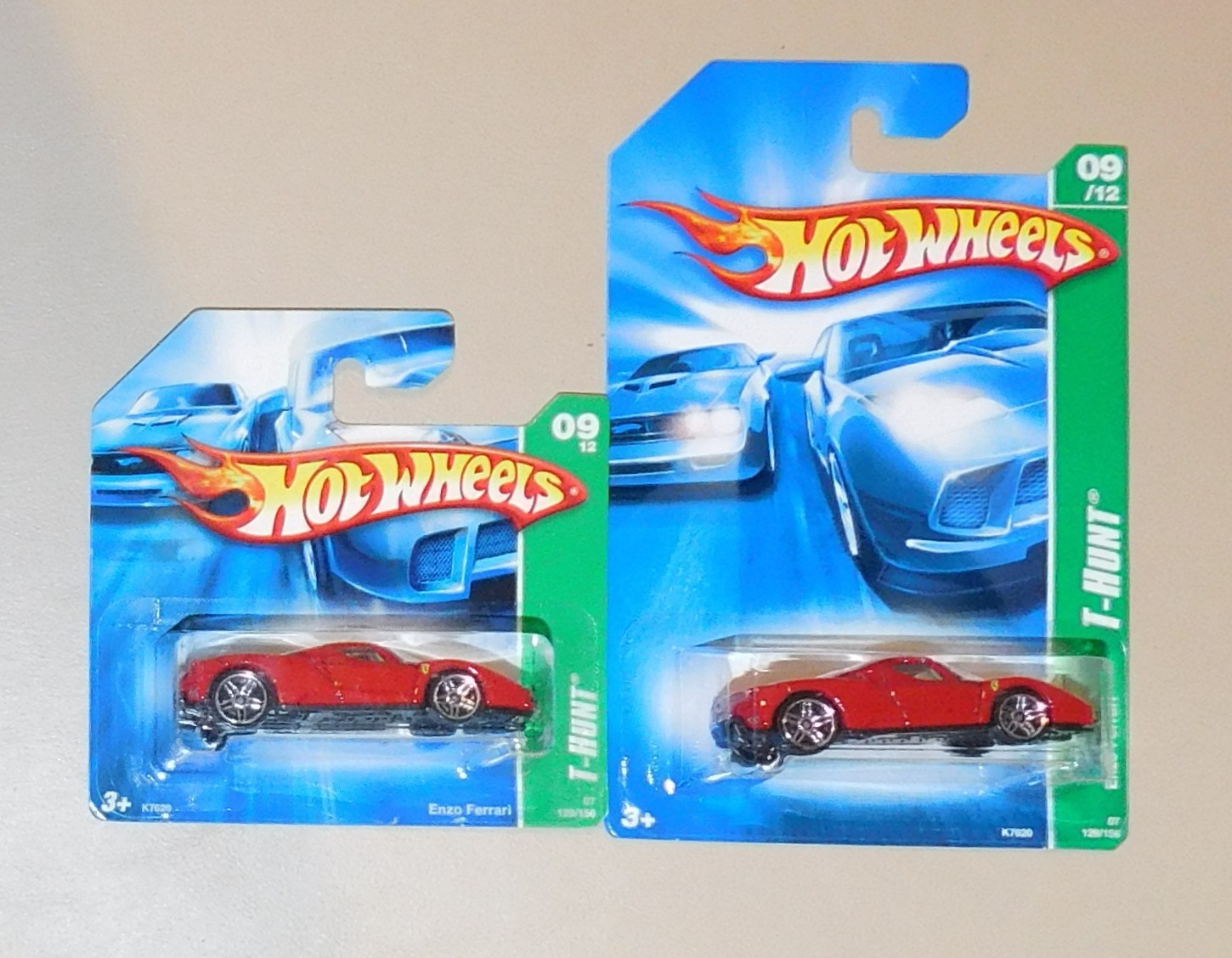 Hot Wheels – Treasure Hunt – Lot of 2 – Enzo Ferrari – Red Seats – w/ Short Card