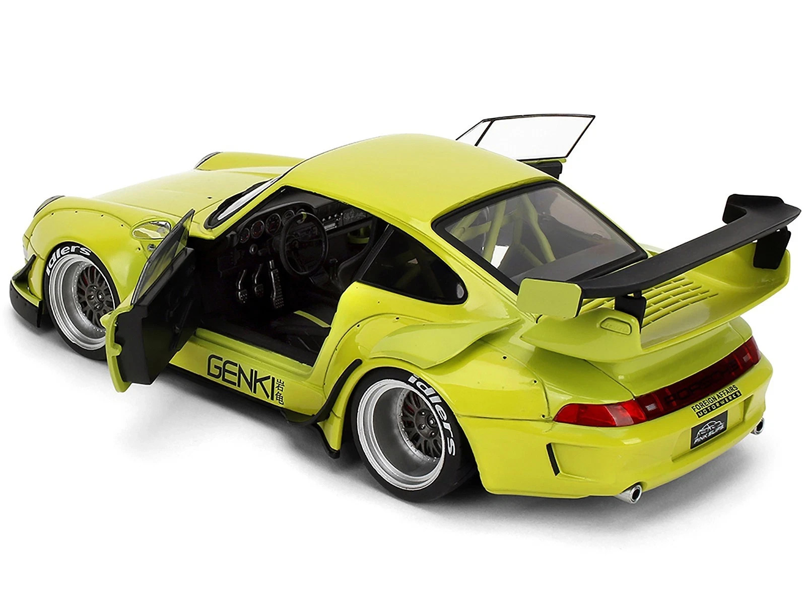 JADA PINK SLIPS PORSCHE RAUH WELT BEGRIFF RWB GENKI 1/18 LIME GREEN 36472