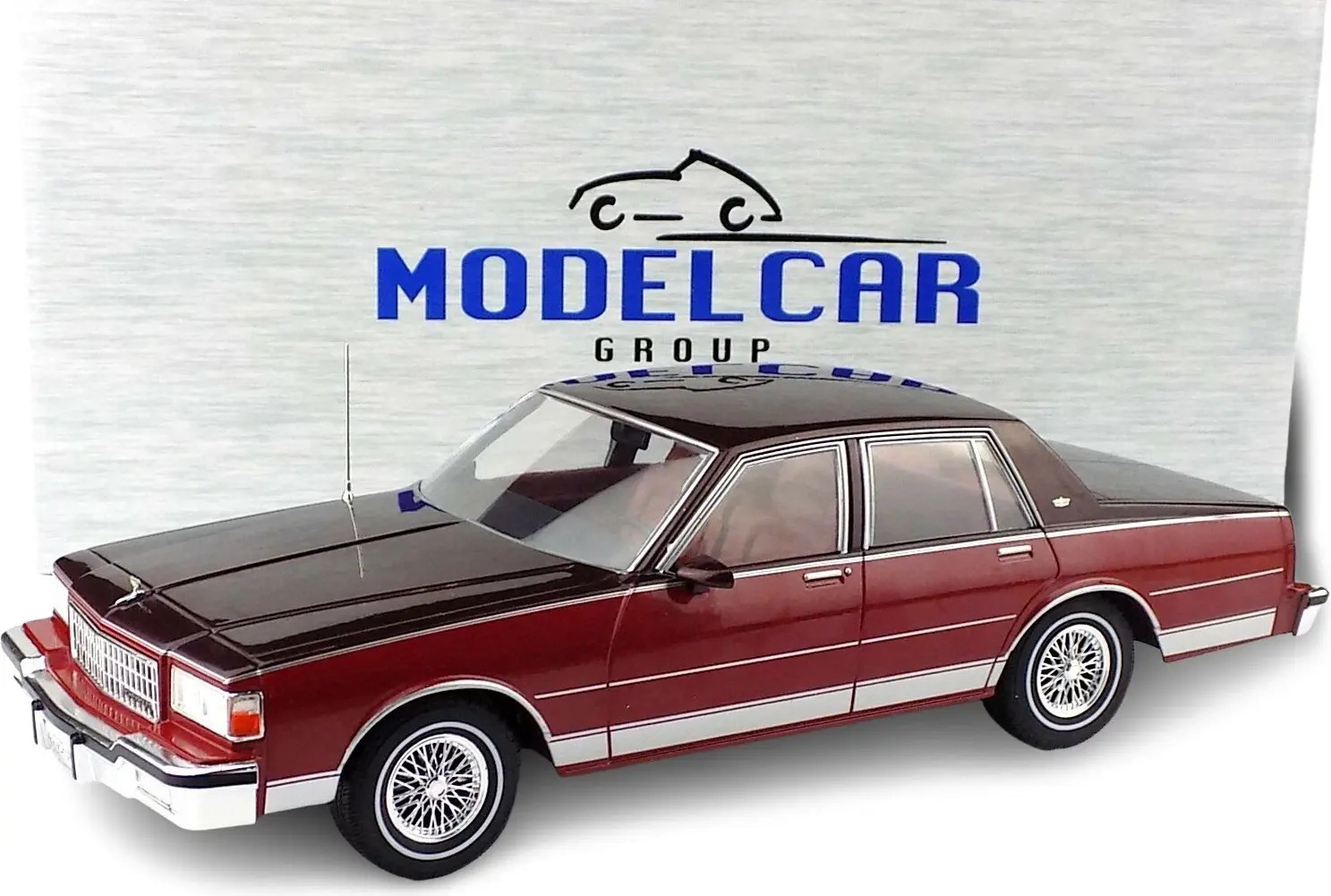 1987 Chevrolet Caprice Dark Red in 1:18 scale by MCG