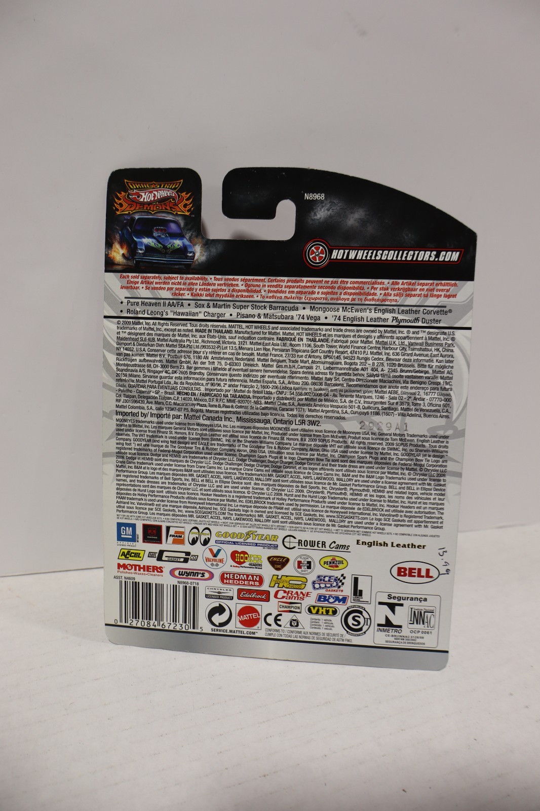 2009 Hot Wheels Drag Strip Demons Pisano & Matsubara Yellow 74 Vega Funny Car#11