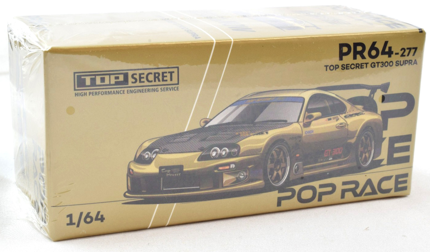 Pop Race Toyota Top Secret GT300 Supra – Carbon Hood 1:64 Diecast Car PR640277