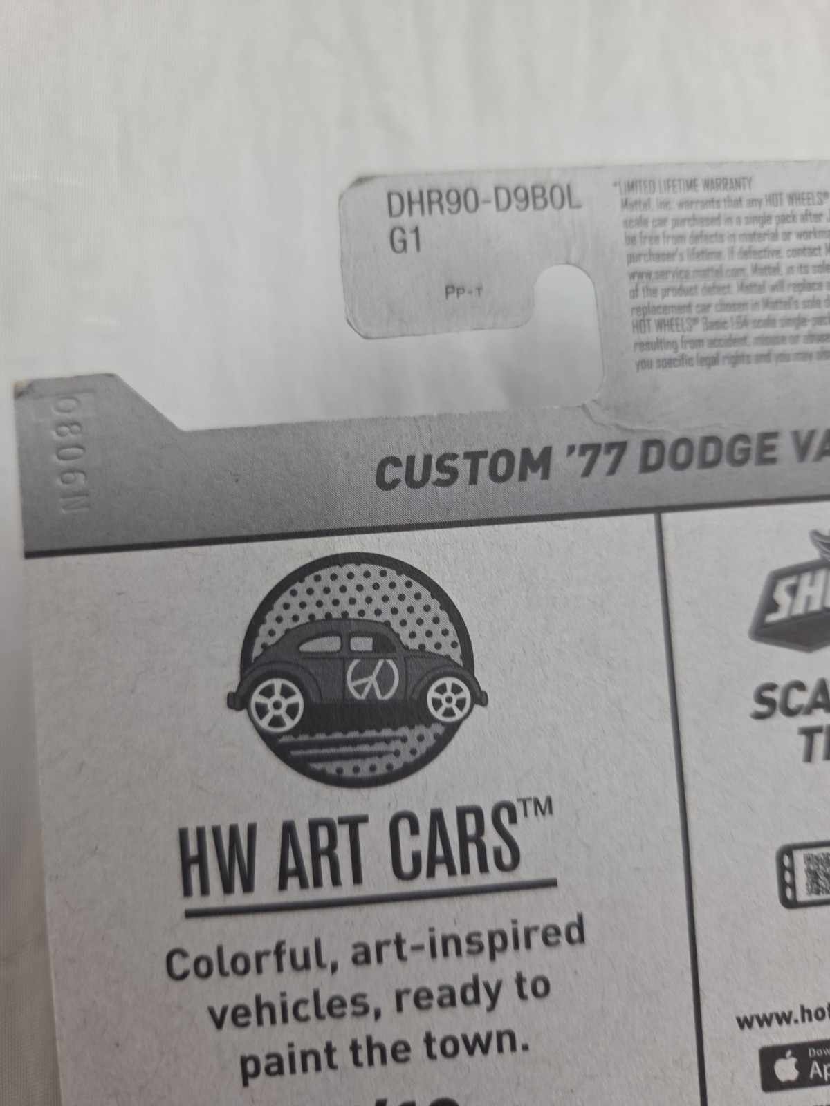 Hot Wheels Custom ’77 Dodge Van Red Multicolor HW Art Cars 1:64 Diecast