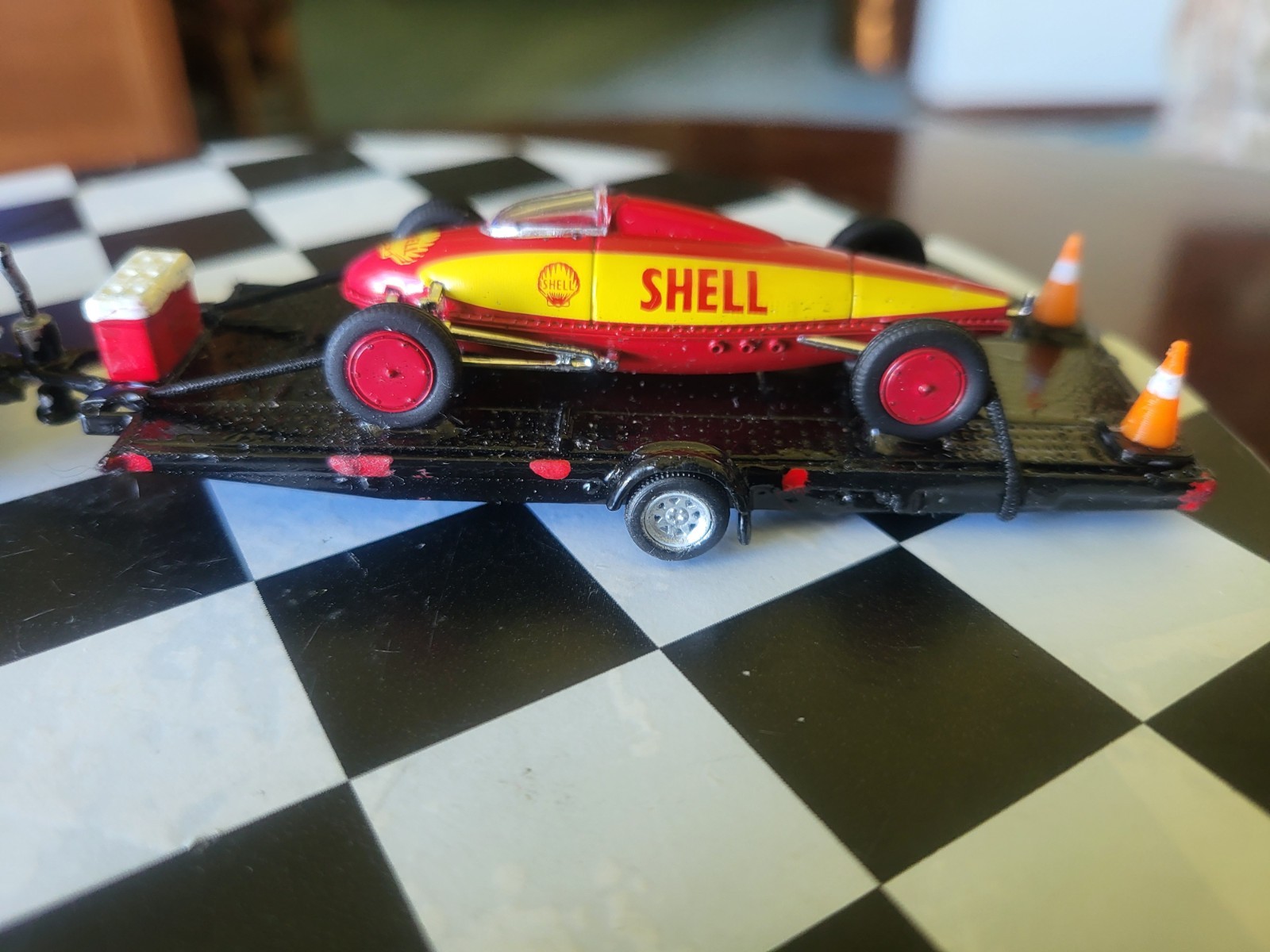 M2 SHELL Customized 69 FORD F-100 RANGER &Shell Ford Belly Tanker On A Trailer