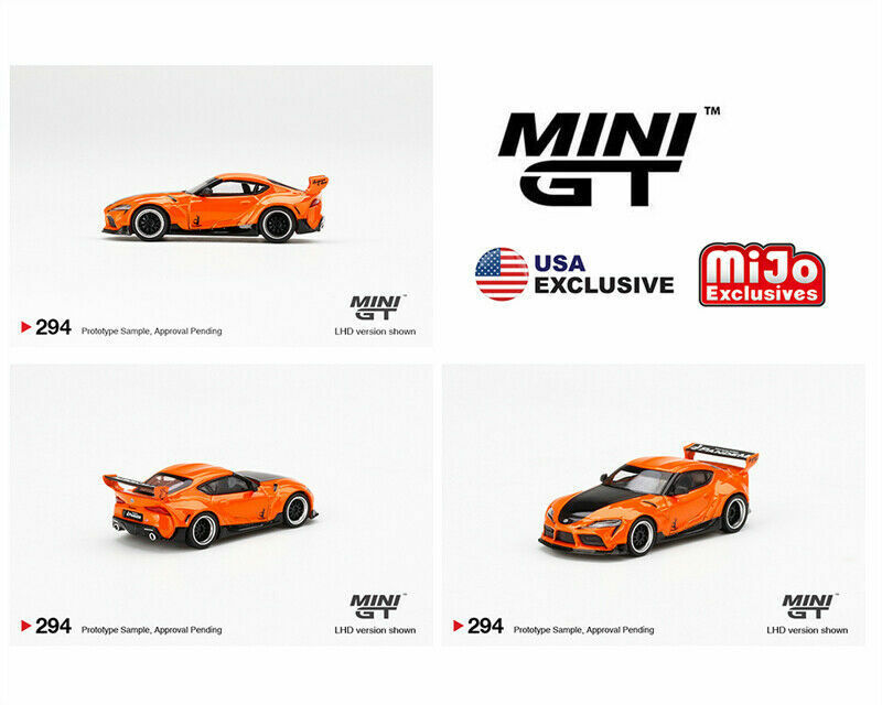 MINI GT 1:64 Pandem GR Supra V1.0 LHD Orange Car in box #294