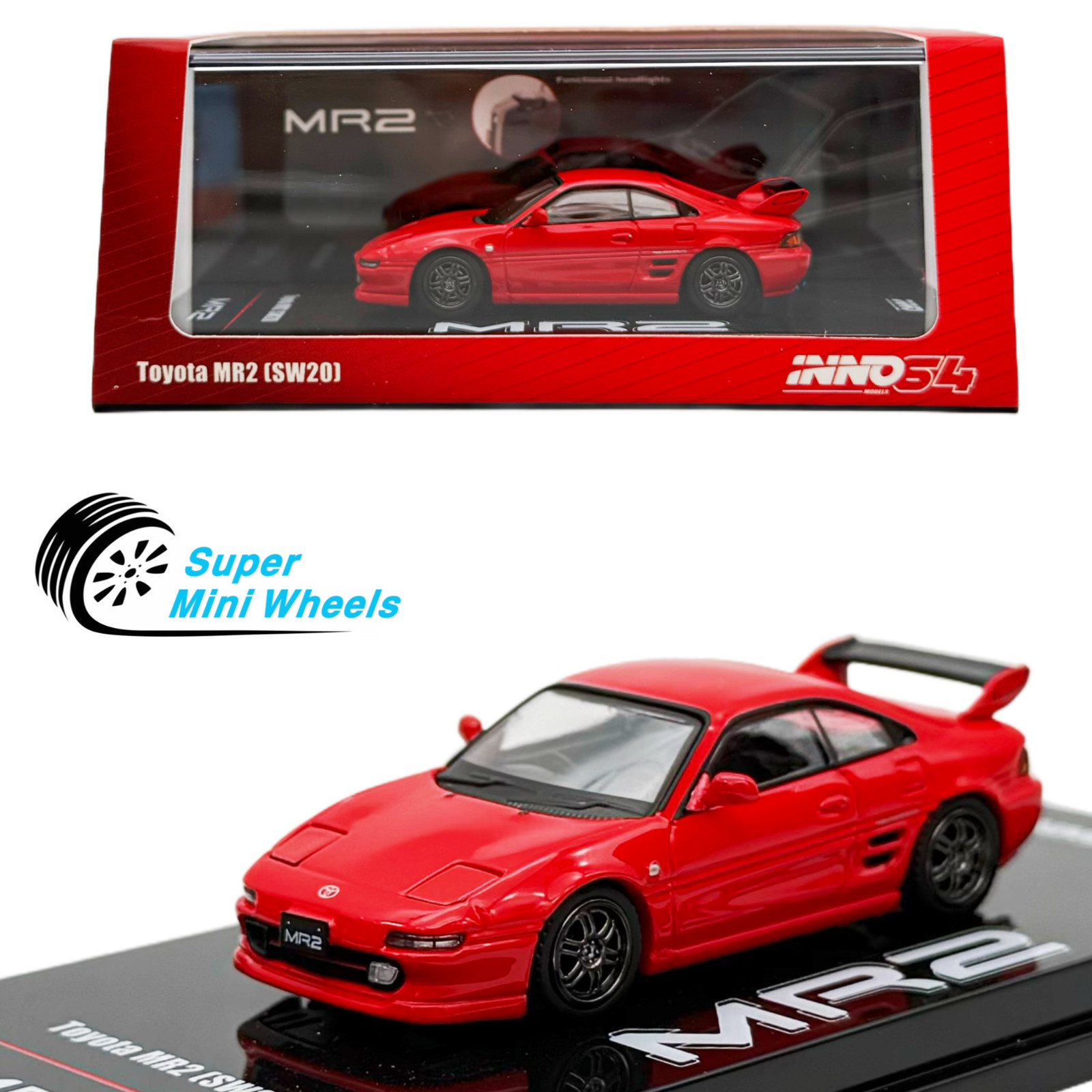 INNO64 1:64 Toyota MR2 SW20 Red