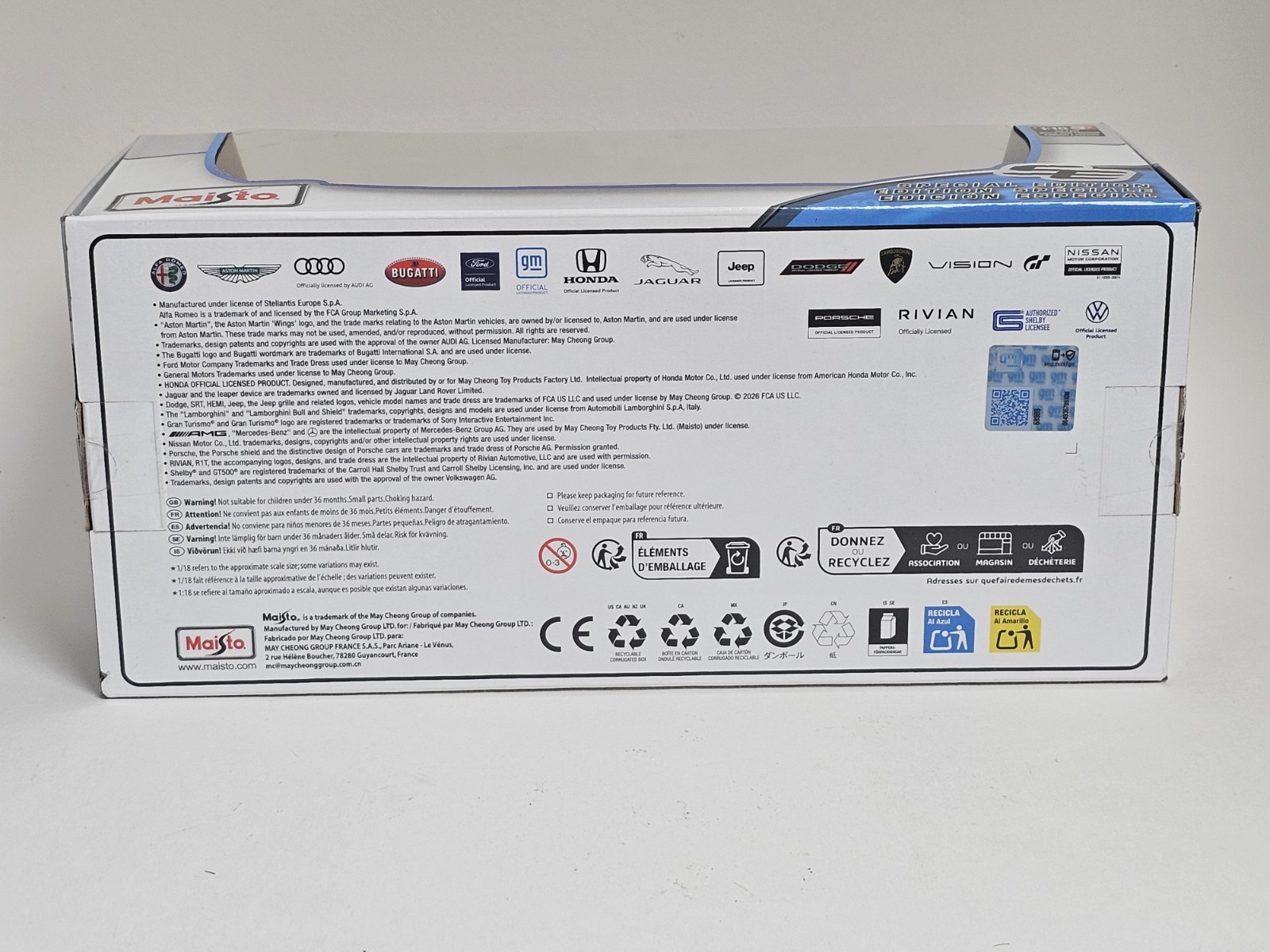 Maisto 1:18 1974 Chevrolet C10 Cheyenne Super Blue White Pickup Truck NIB