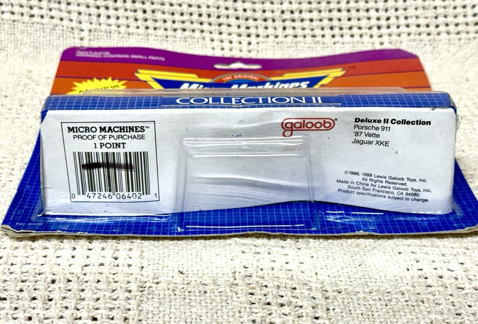 Micro Machines Deluxe Collection II Porsche Vette Jaguar 1988 Galoob