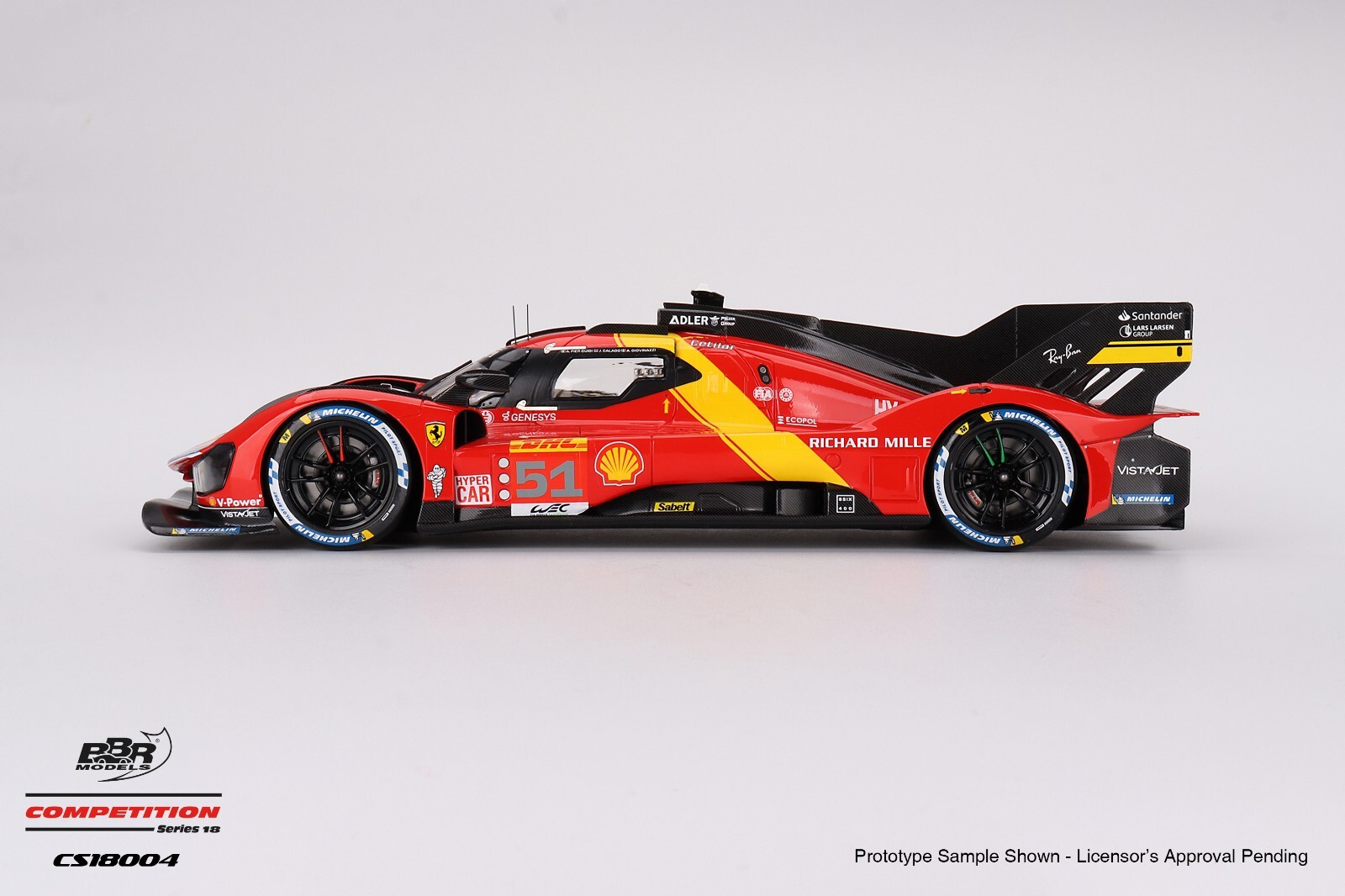 BBR Models 1:18 Ferrari 499P Team AF Corse 2023 #51 WEC 6 Hr of Spa 3rd Place