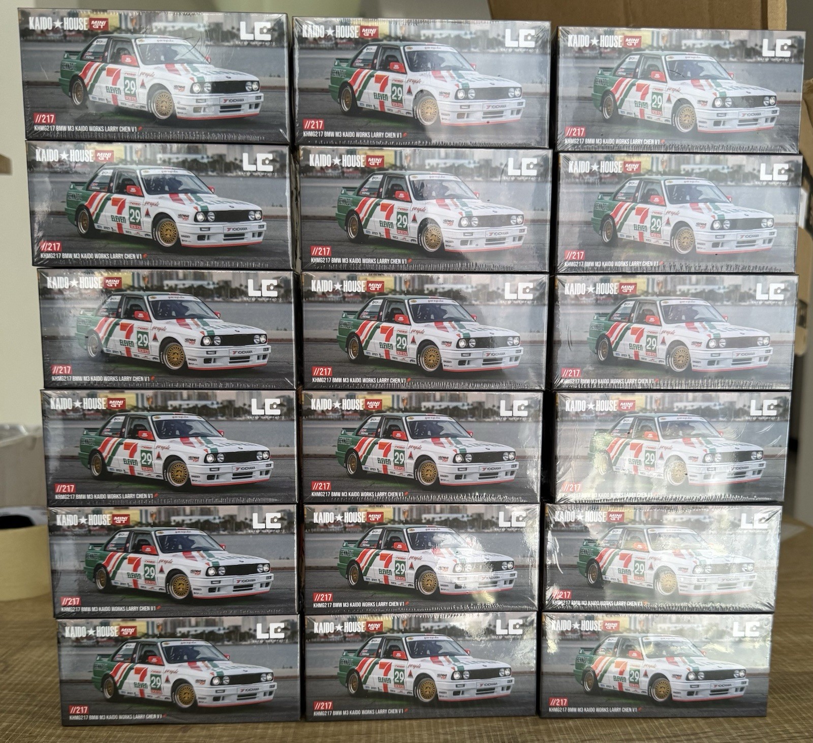 Lot 18 Pcs KHMG217 BMW M3 Seven Eleven Kaido Works Larry Chen V1 mini gt