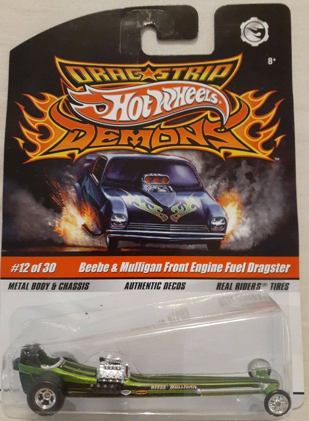 Hot Wheels Drag Strip Demons Beebe & Mulligan Front Engine Fuel Dragster 2008