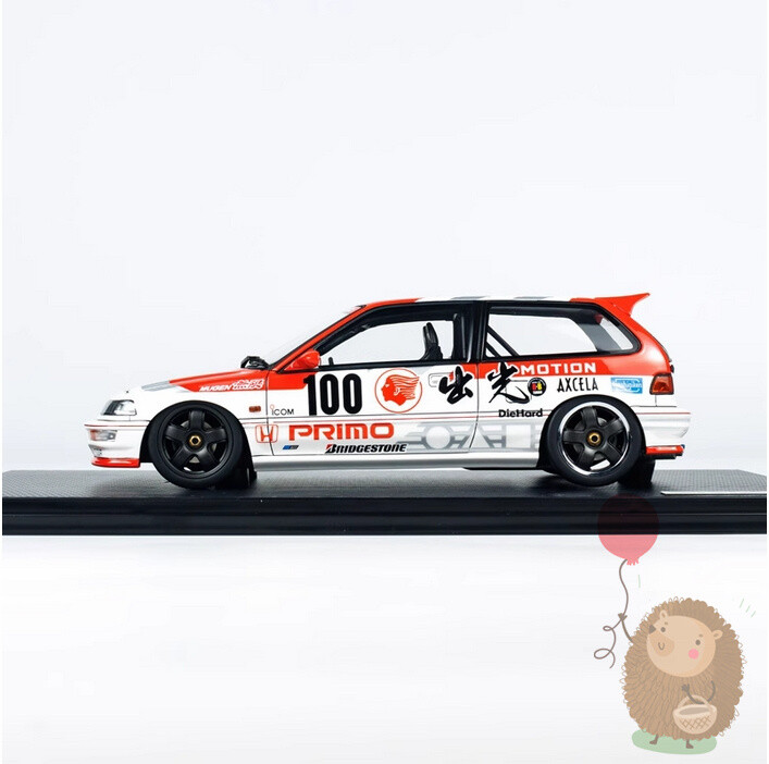 IG 1/18 Honda CIVIC EF9 SiR Resin Model Car Diecast Hobby Gifts Collection White