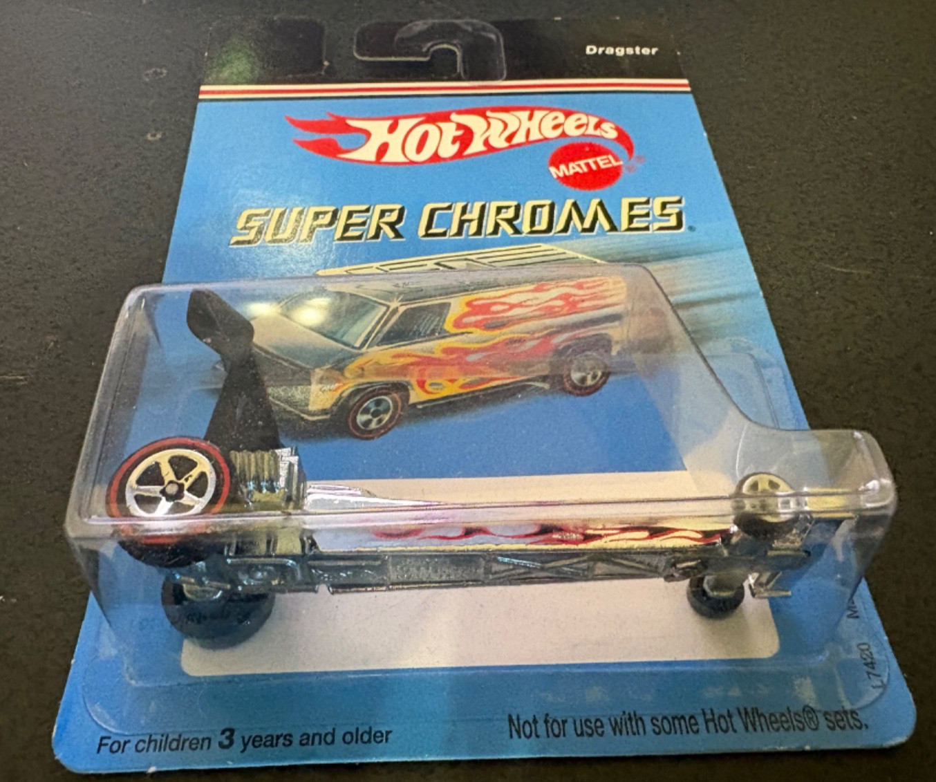 Hot Wheels 1994 Target Super Chromes DRAGSTER Chrome w/Red Line Chrome 5 Spokes