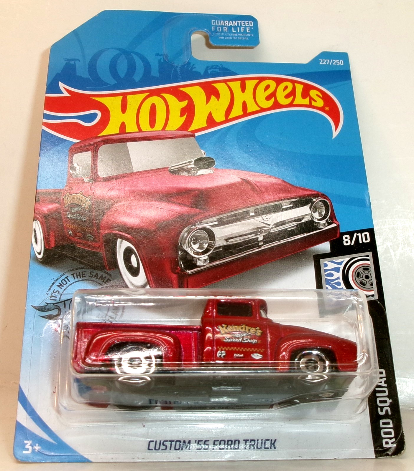 2019 HOT WHEELS 1:64 HW ROD SQUAD 8/10 RED CUSTOM ’56 FORD TRUCK KROGER