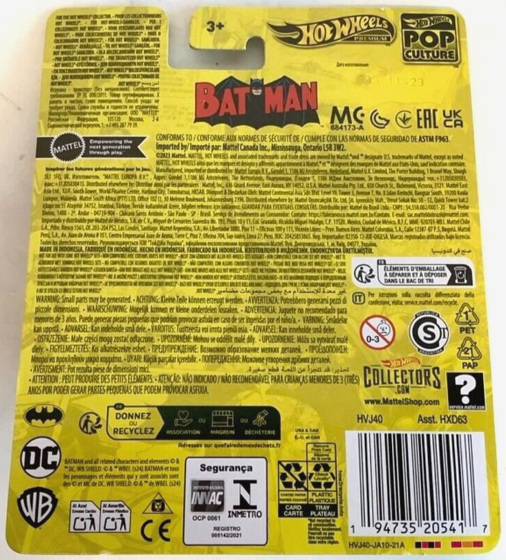 NEW Hot Wheels DC Premium Pop Culture BATMAN FIRST BATMOBILE HVJ40 1:64 Scale