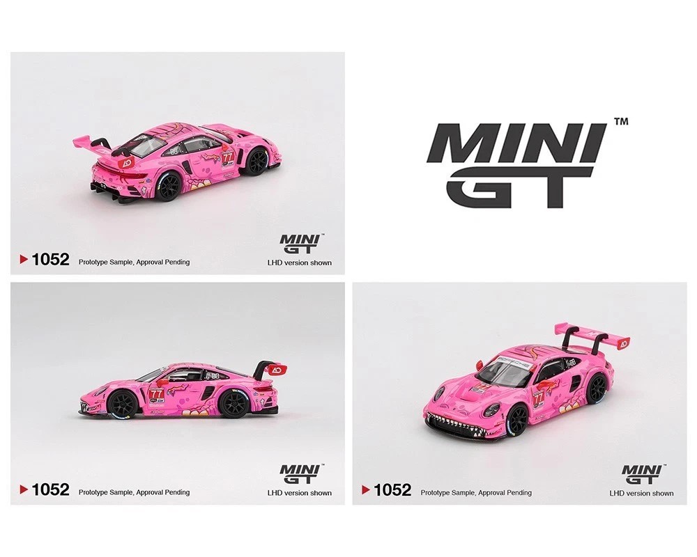 Mini GT 1:64 Porsche 911 GT3 R #77 AO Racing 2024 IMSA ROXY FULL CASE 24