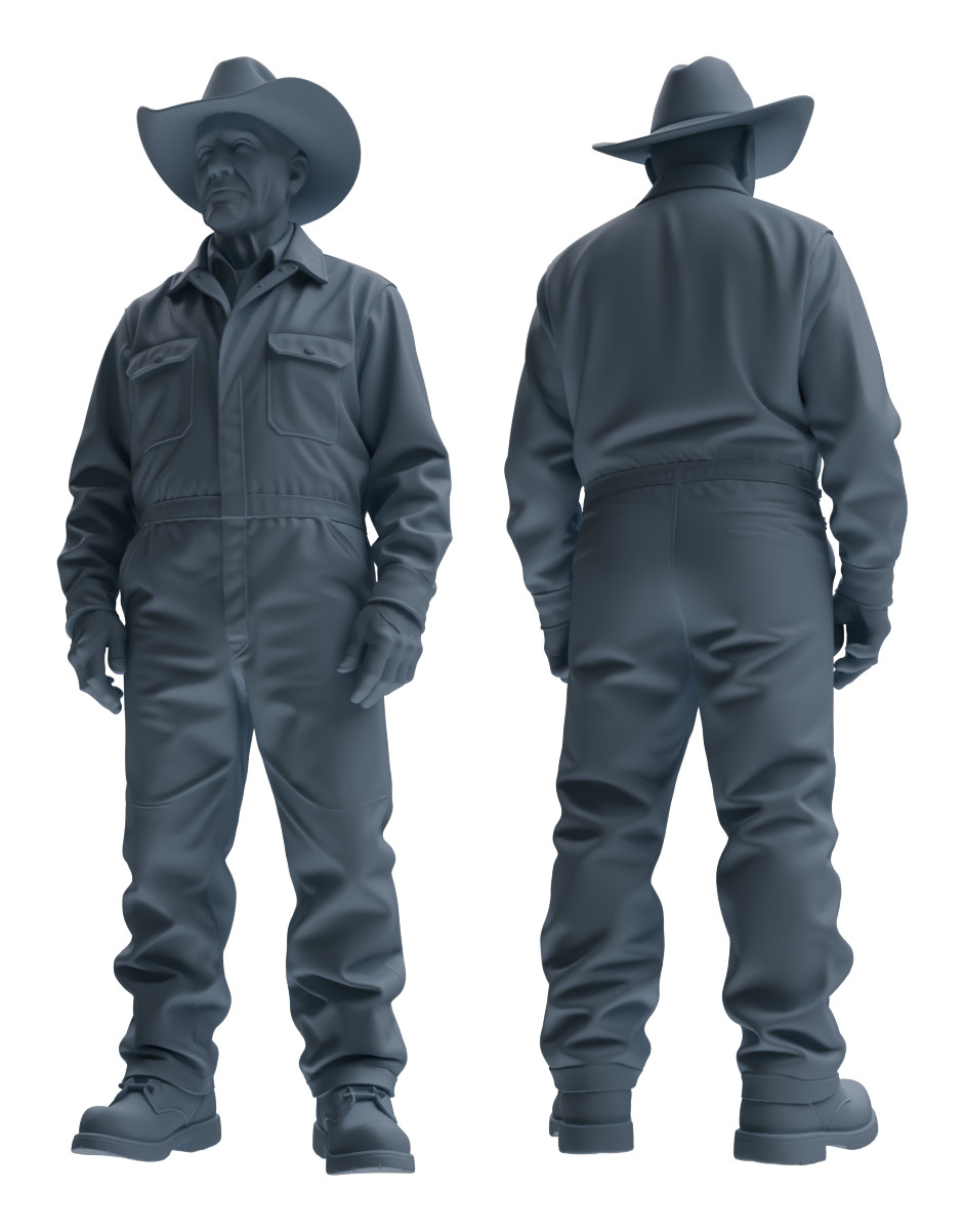 MRY-SFW 1/64/87 Farm Cowboy Worker Multi-pose HO N Scale Miniatures Diorama