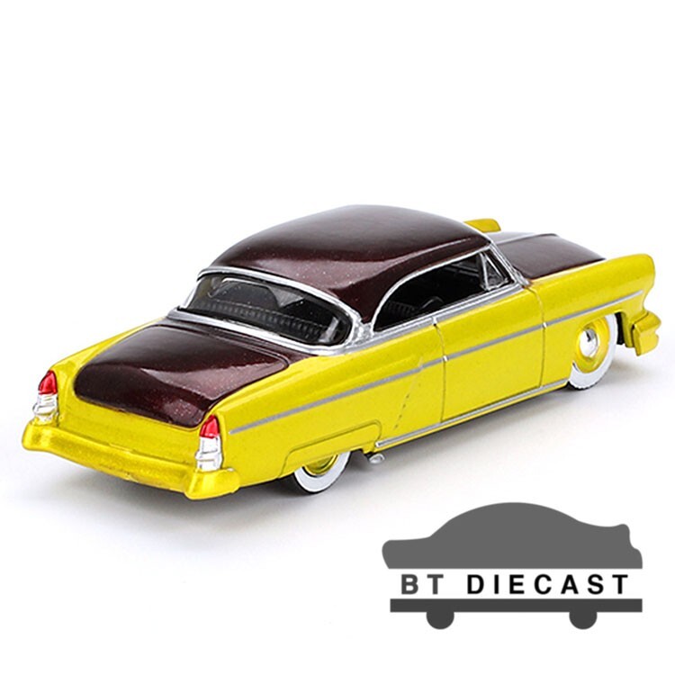 MINI GT 1954 LINCOLN CAPRI CUSTOM HOT ROD 1/64 CAR LIME YELLOW / BLACK MGT00794