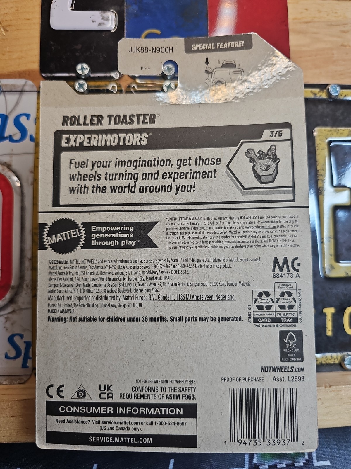 Hot Wheels Roller Toaster Pink 39/250