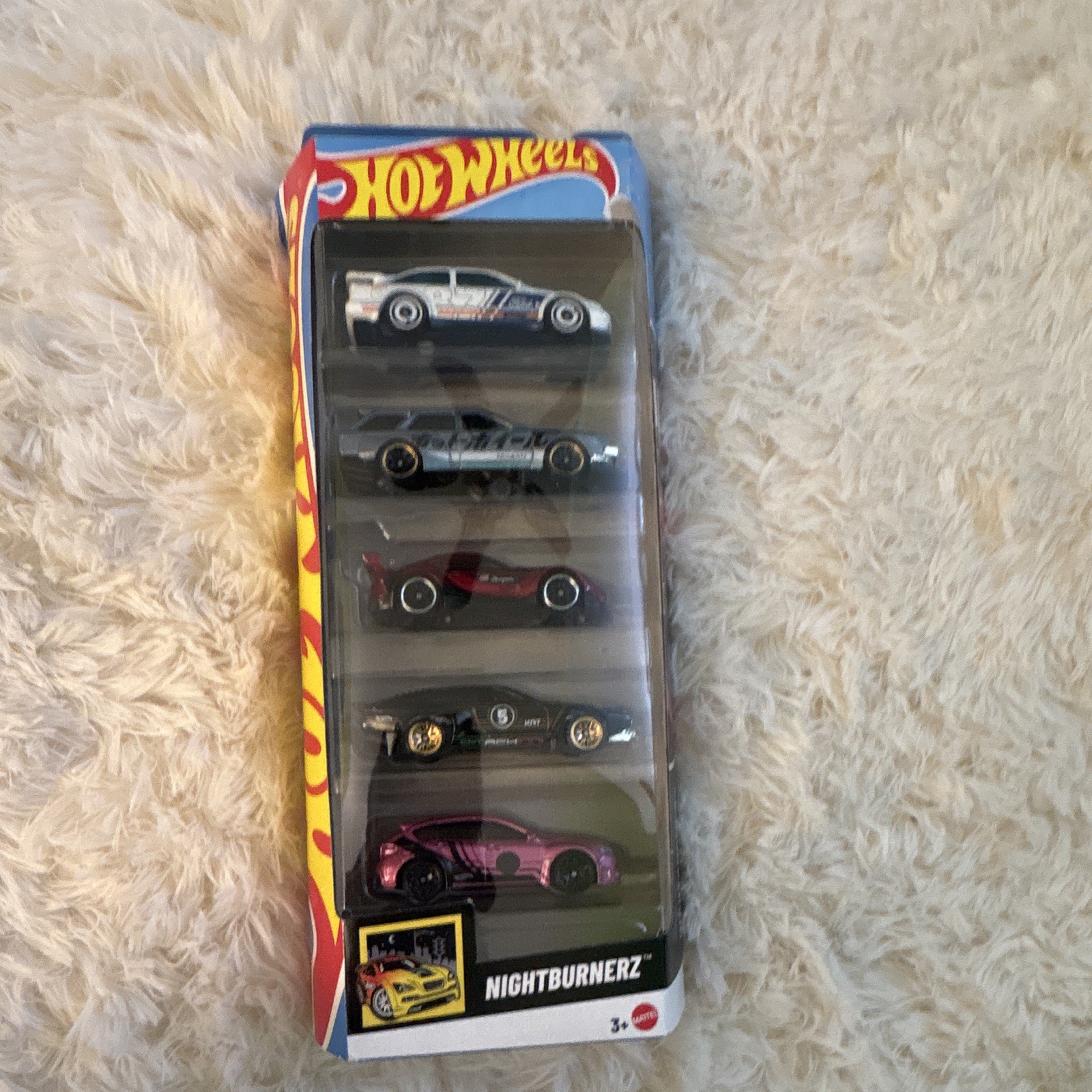 Hot Wheels Nightburnerz 5-Pack 1:64 Diecast Cars Set Unopened Box