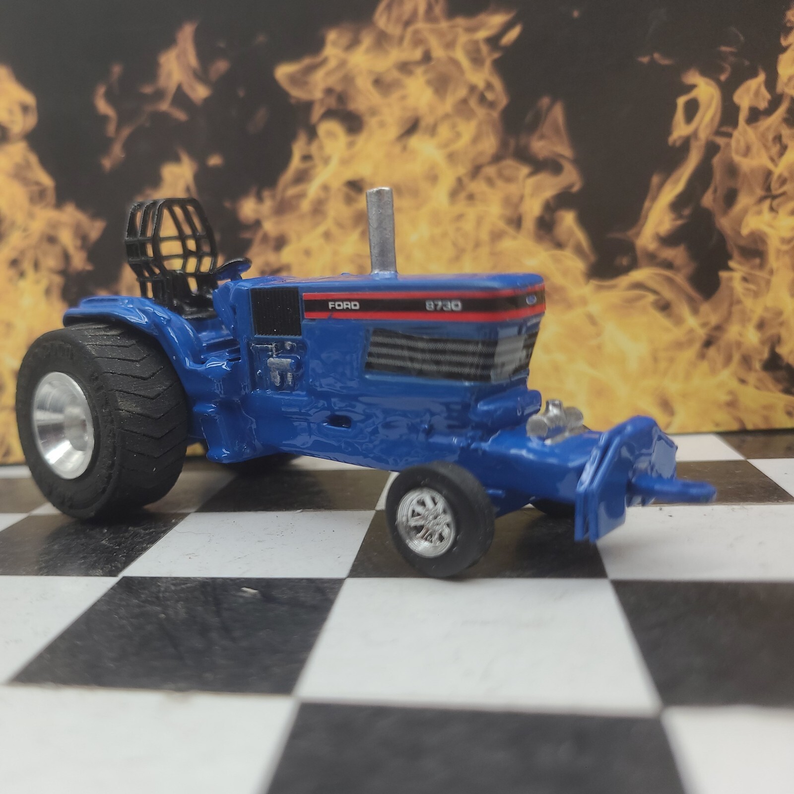 Custom Built FORD 8730 1:64 TRACTOR Pro Stock PULLER HOT ROD PULLING pull ERTL