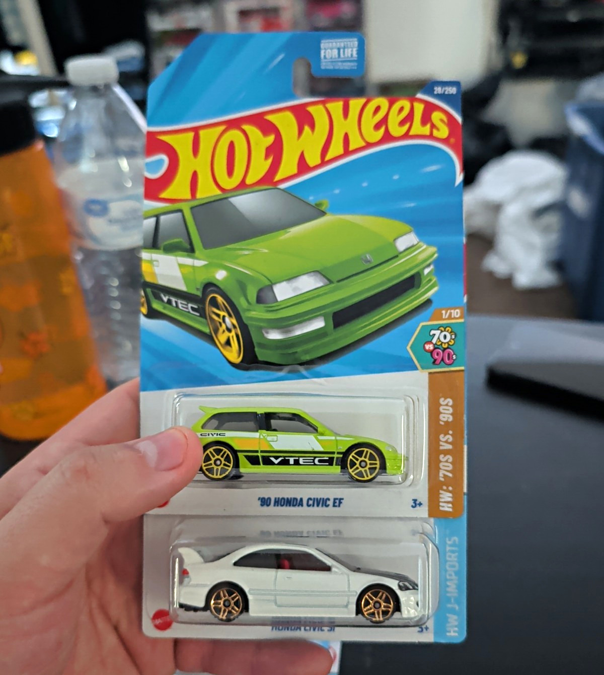 Hot Wheels 1:64 1990 Honda Civic EF HW: 70s vs. 90s Green Diecast Unopened