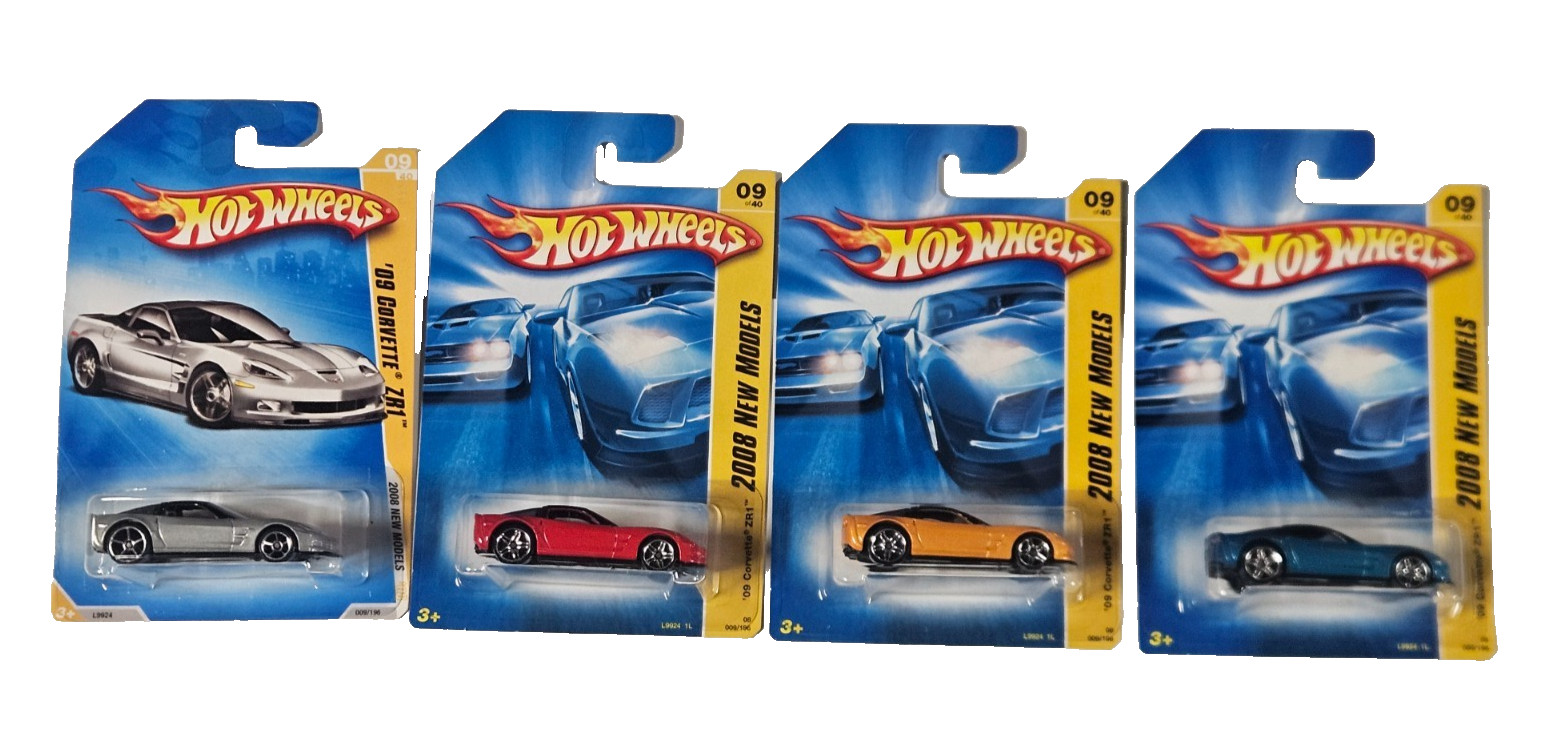 Hot Wheels 2008 New Models ’09 CORVETTE ZR1 (lot of 4 variations) 09/40