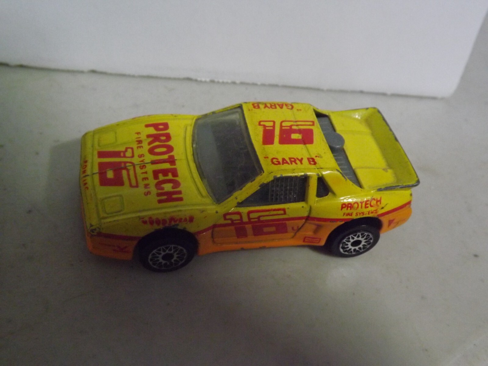1985 Matchbox Yellow Pontiac Fiero “Protech Fire Systems” 16