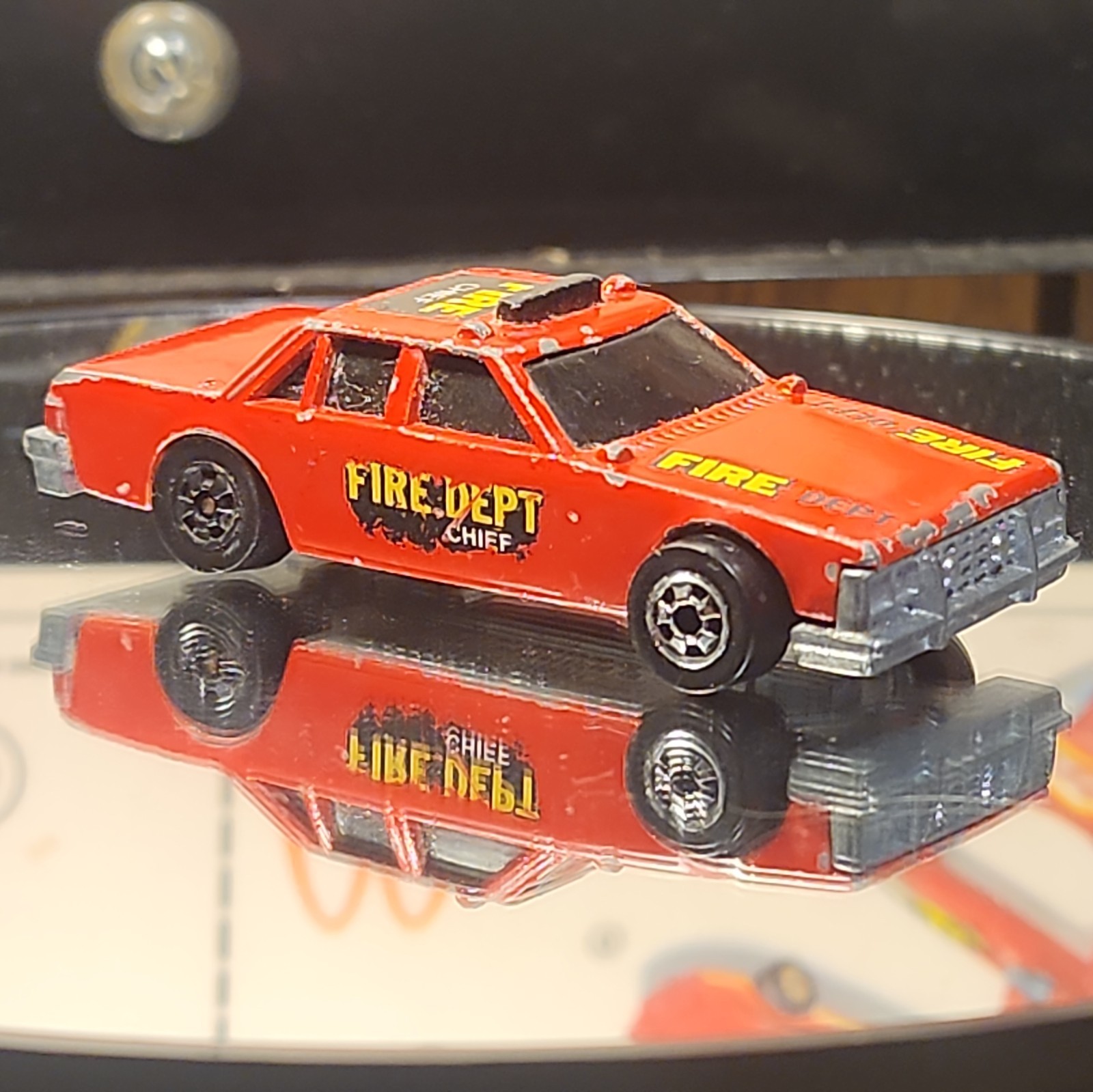 Hot Wheels Mattel 1983 Crack Ups Fire Smasher Chief Fire Dept Car Red Hong Kong