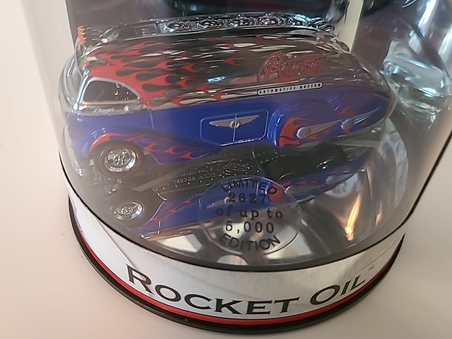 Hot Wheels 2004 Petersen Automotive Museum Oil Can Rocket Oil Tanker Blue