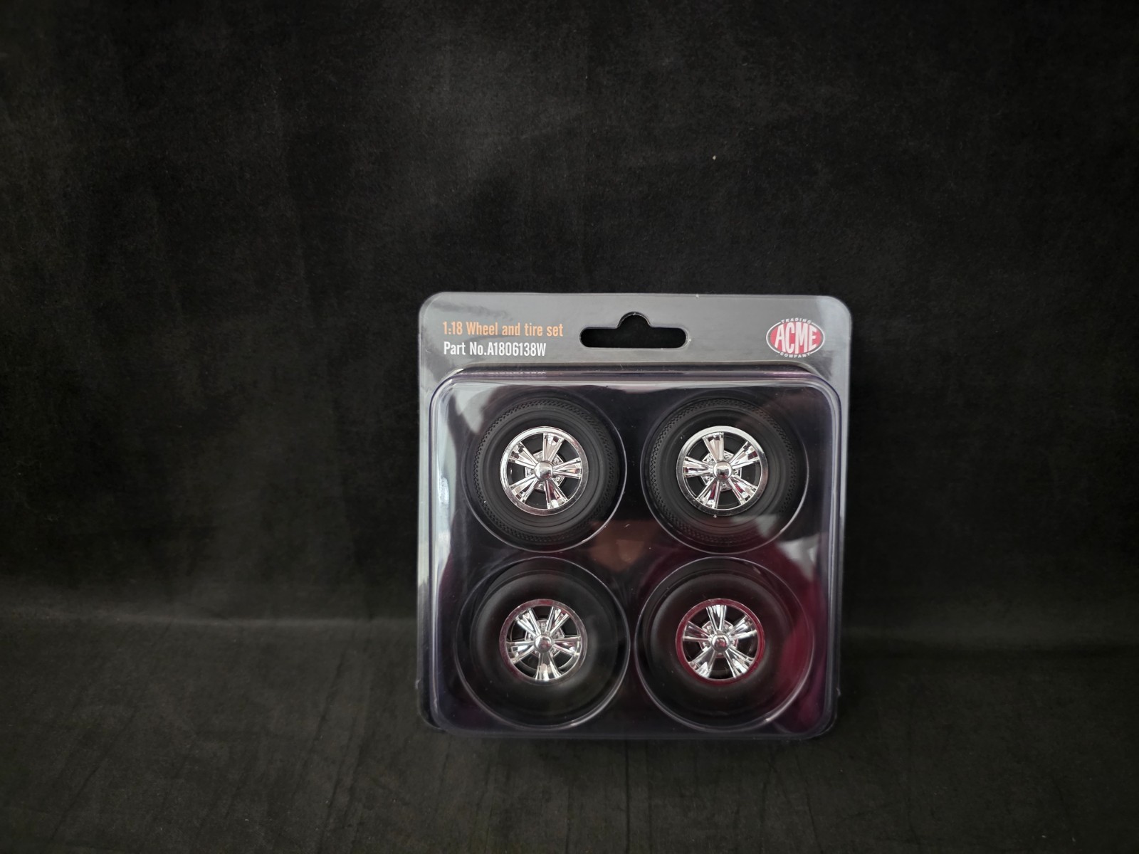 ACME 1:18 Scale Drag Wheel and Tire Set – A1806138W