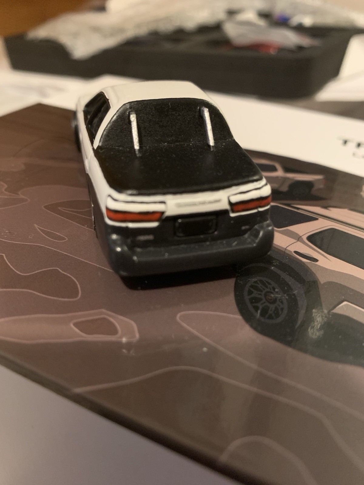 Custom 1:64 Subaru Baja Modified Tomica White And Silver Paint!!!