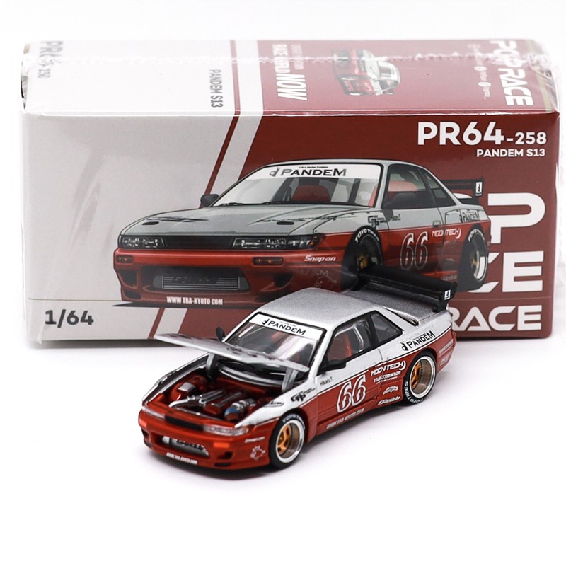 Pop Race 1:64 PANDEM SILVIA S13 MOONTECH Diecast Model Car
