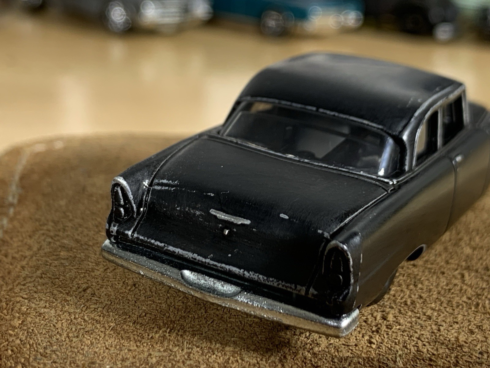 Hot Wheels Customized 1955 Plymouth Savoy Hot Rod Patina Matt Black Metal Base