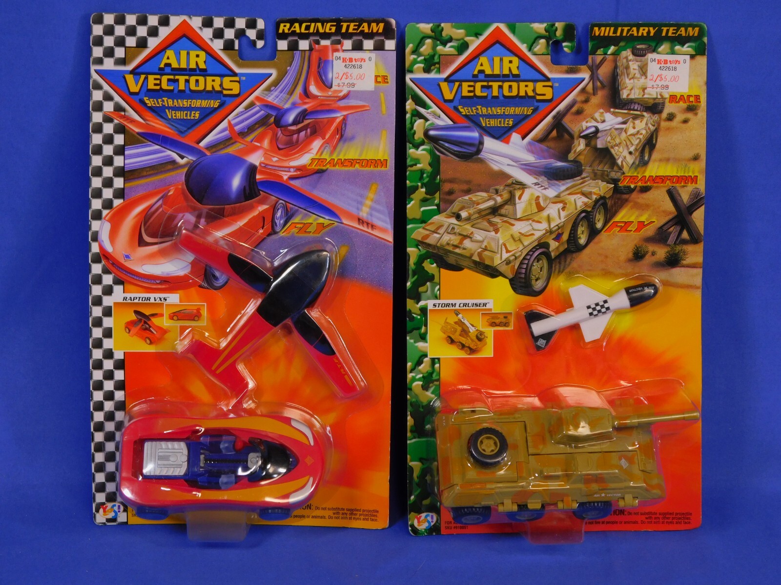 AIR VECTORS 6 MOC LOT 1997 SELF-TRANSFORMING VEHICLES YES TOYS