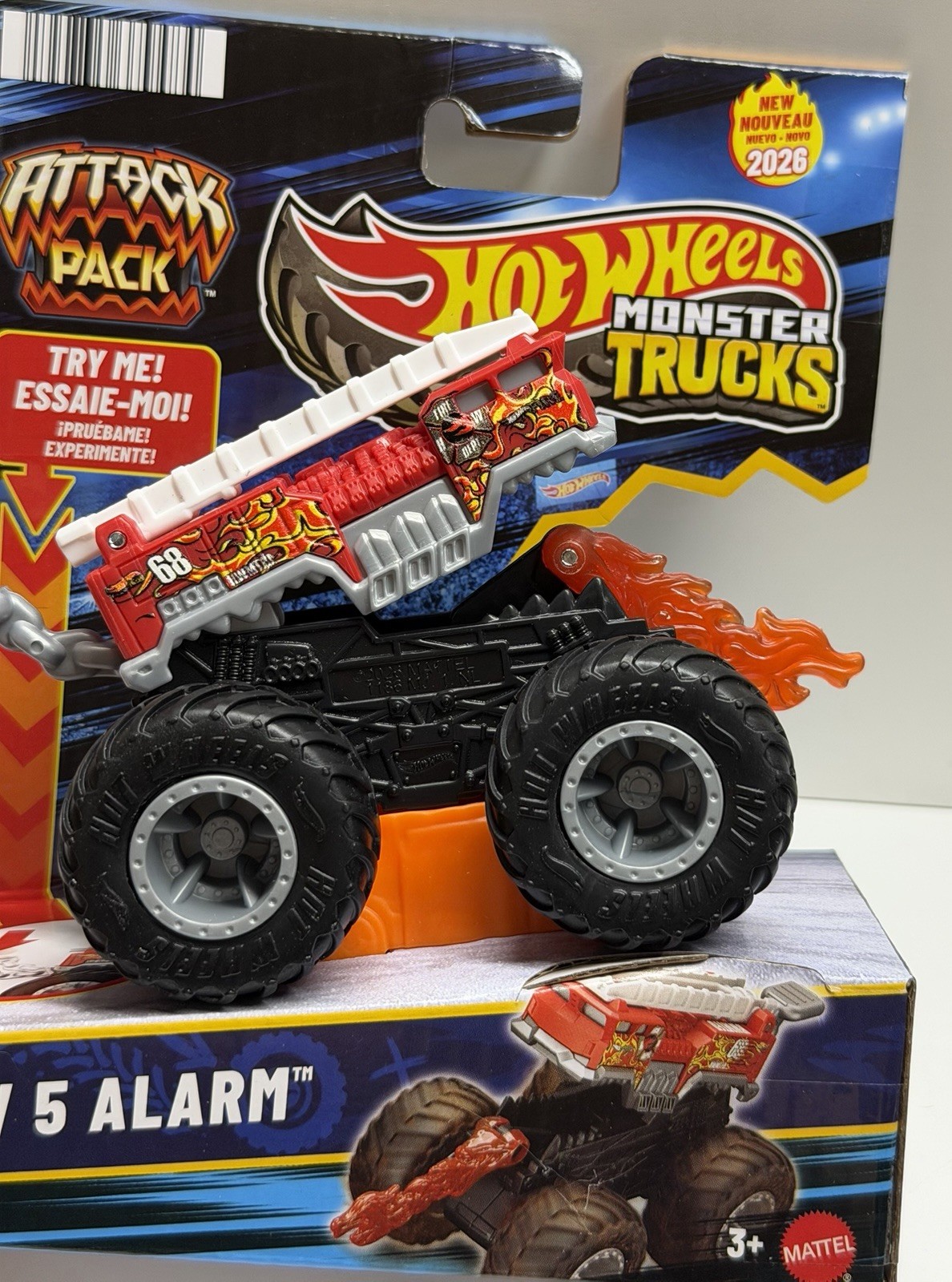 2026 Hot Wheels Monster Trucks Attack Pack “ HW 5 ALARM “