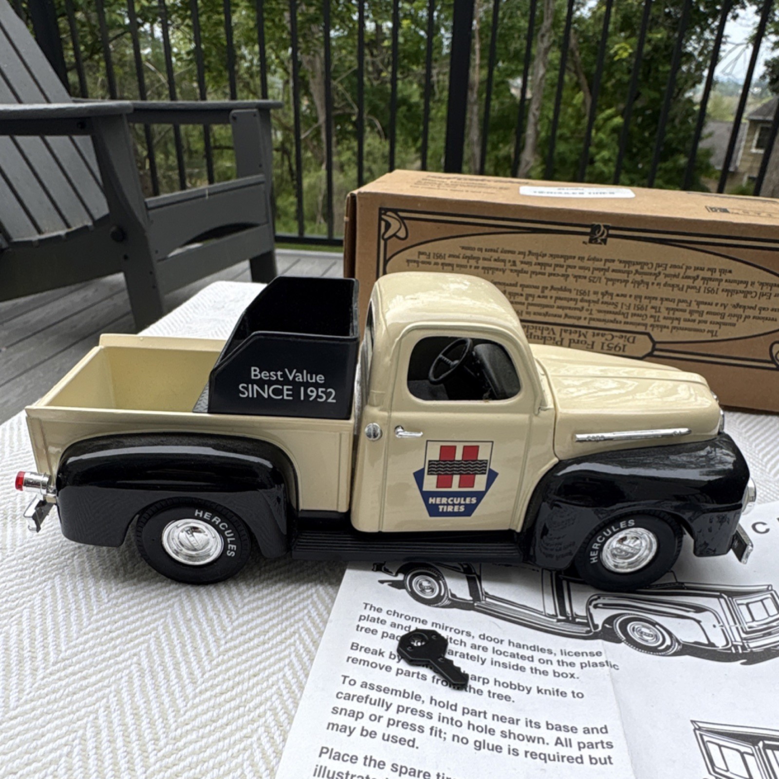 Ertl Collectibles 1:16 1951 Ford F-1 Pickup Truck Hercules Tires Diecast