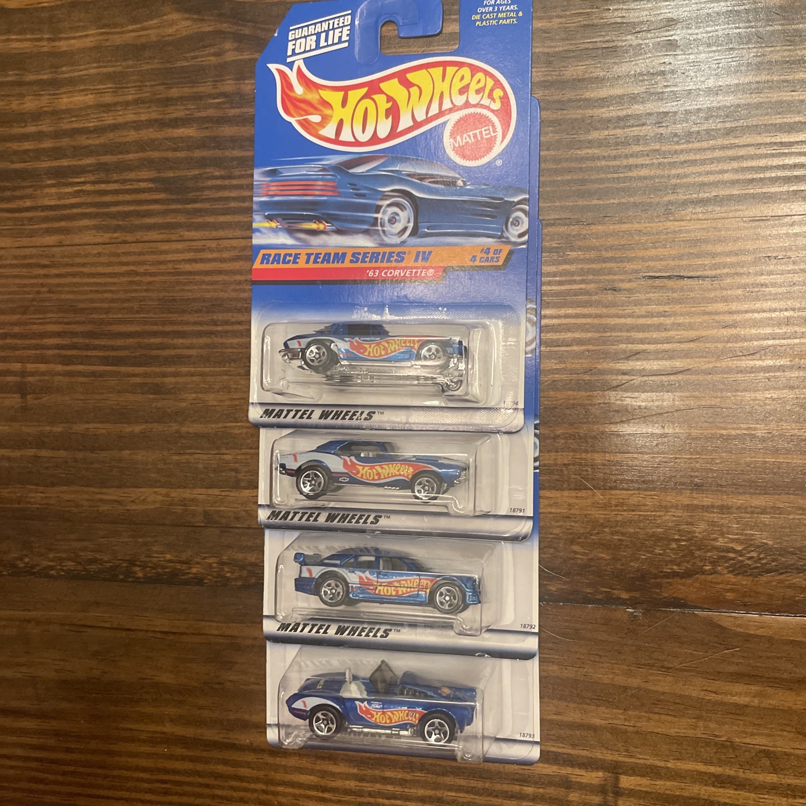 1998 Hot Wheels Race Team Series IV Complete Set – Collector #725, 726, 727, 728