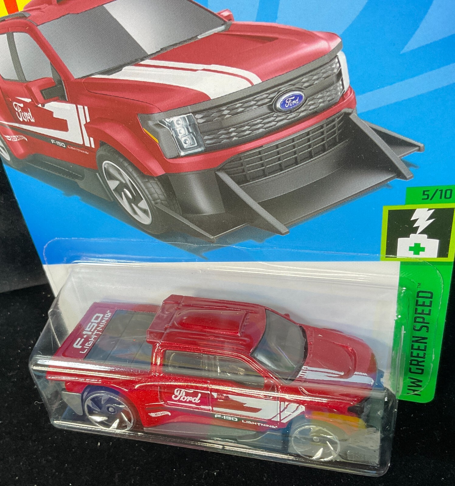 Hot Wheels 2024 Ranger Raptor, F-150 Lightning Custom Blue,Red Trucks,Lot of 3