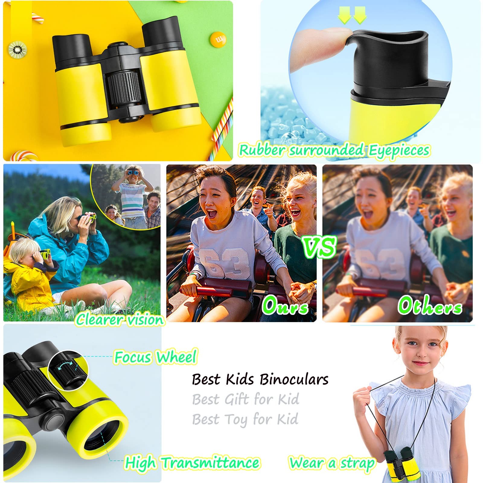 Binoculars for Kids Best Gifts for 3-12 Years Boys Girls High-Resolution Opti…