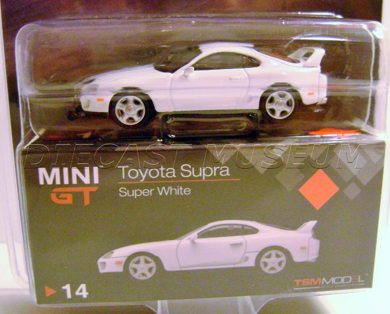 TOYOTA SUPRA AUPER WHITE USA EXCLUSIVE MIJO TSM MODEL MINI GT DIECAST 2019