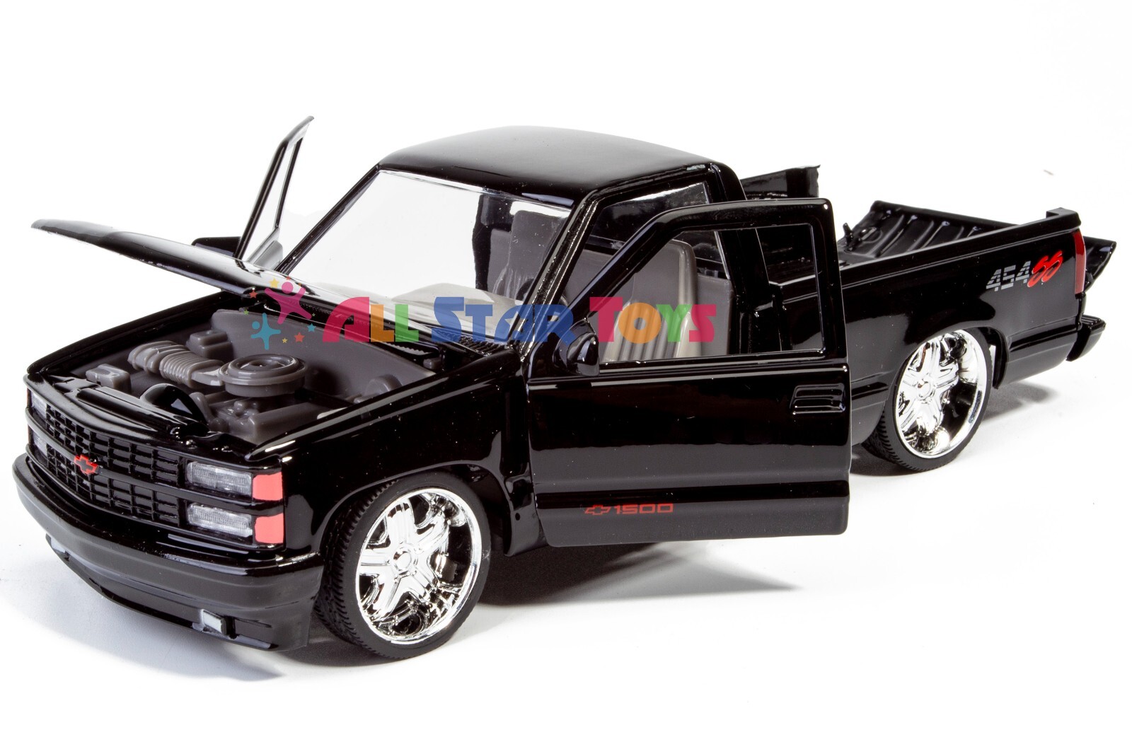MOTORMAX MMAXX 1992 CHEVROLET 454 SS Custom PICK UP TRUCK 1/24 BLACK 73203 MXBK