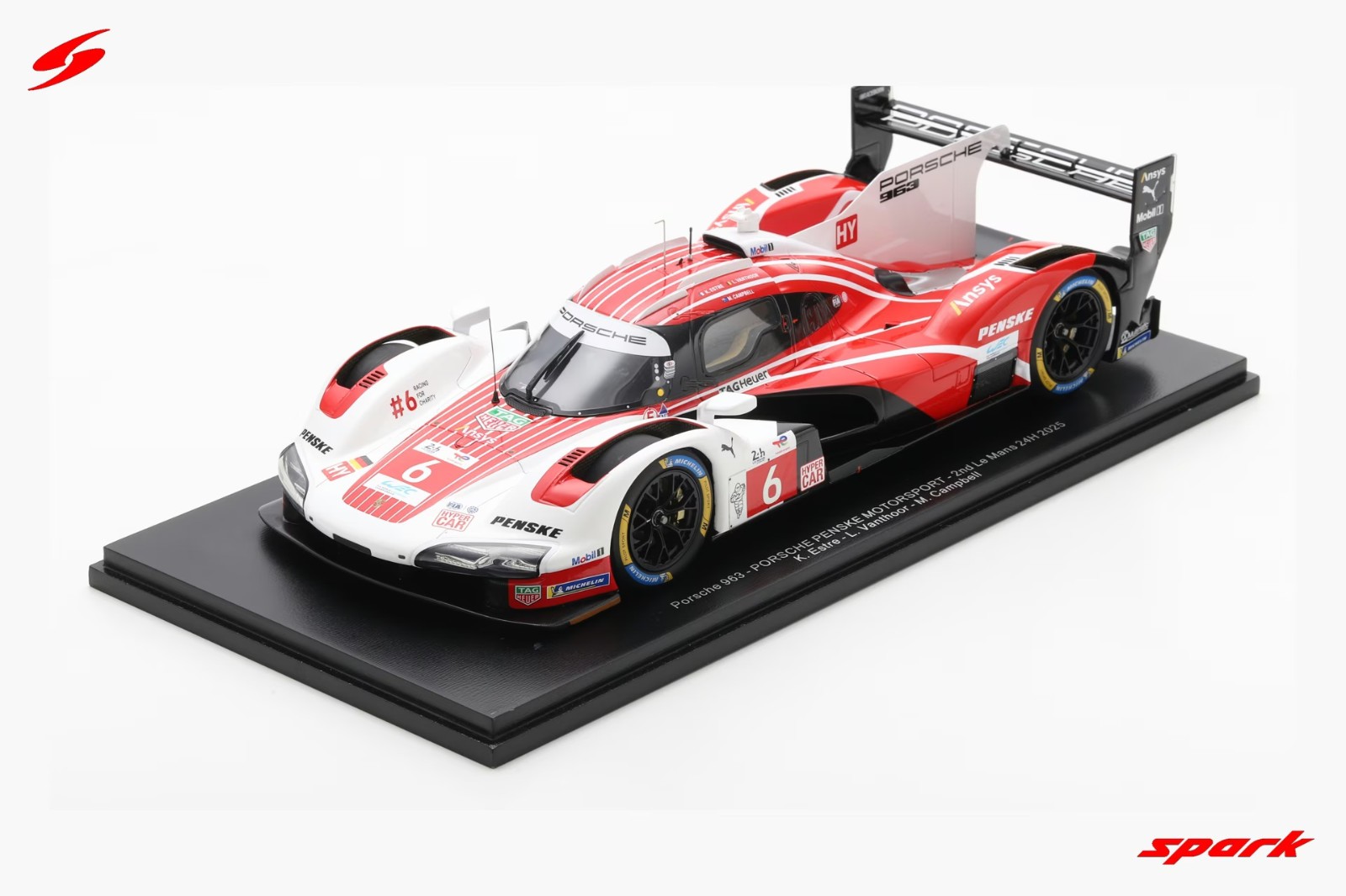 Spark Porsche 963 #6 – Penske Motorsport – 2025 24hrs Le Mans 1:18 Car 18S1054