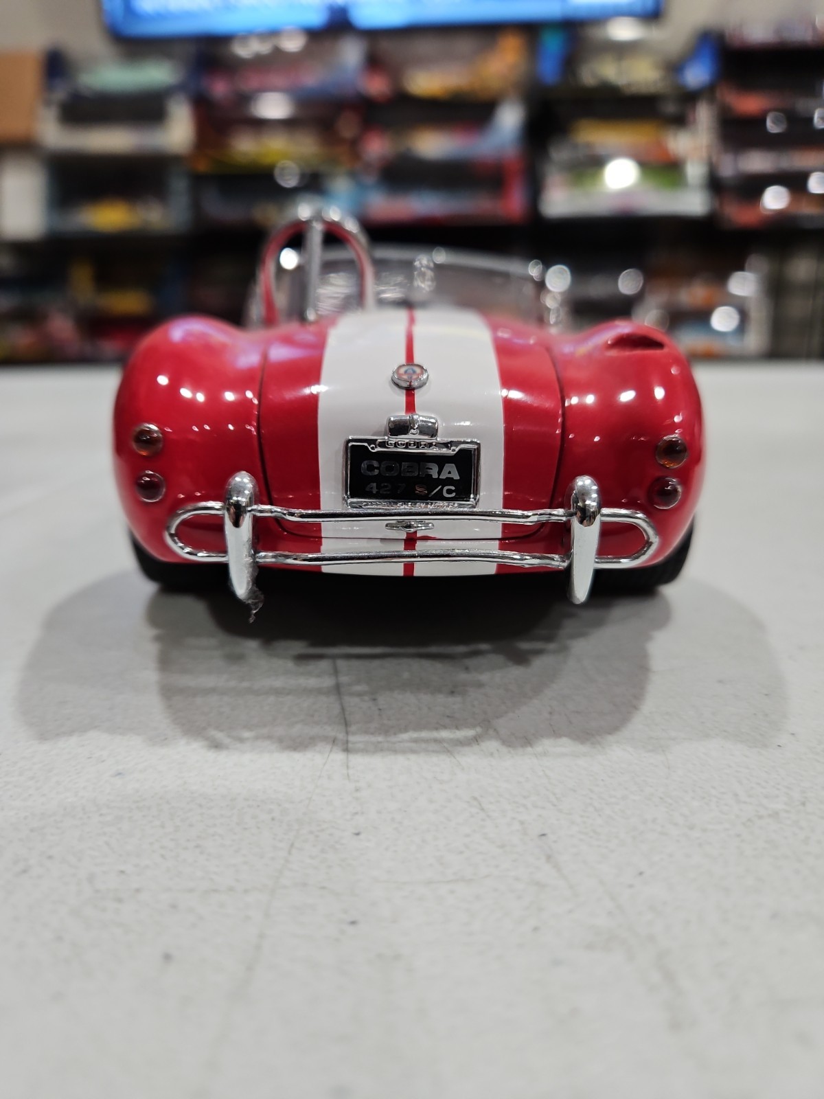 1:18 KYOSHO COBRA 427 RED ON BLACK [NO BOX] AS IS – Missing Gas Cap 🇺🇸 SHIPPED